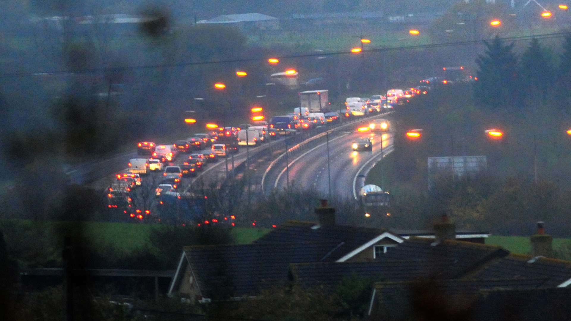 There are long delays on the Thanet Way. Picture: Barry Hollis