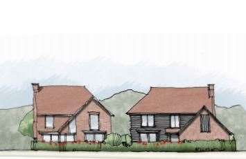 What some of the houses could look like from Shooters Hill. Picture: Quinn Estates