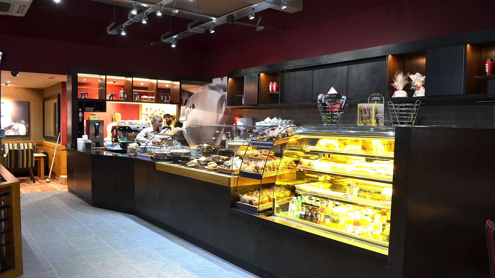 Costa Coffee opened this morning. Pic Jason Arthur