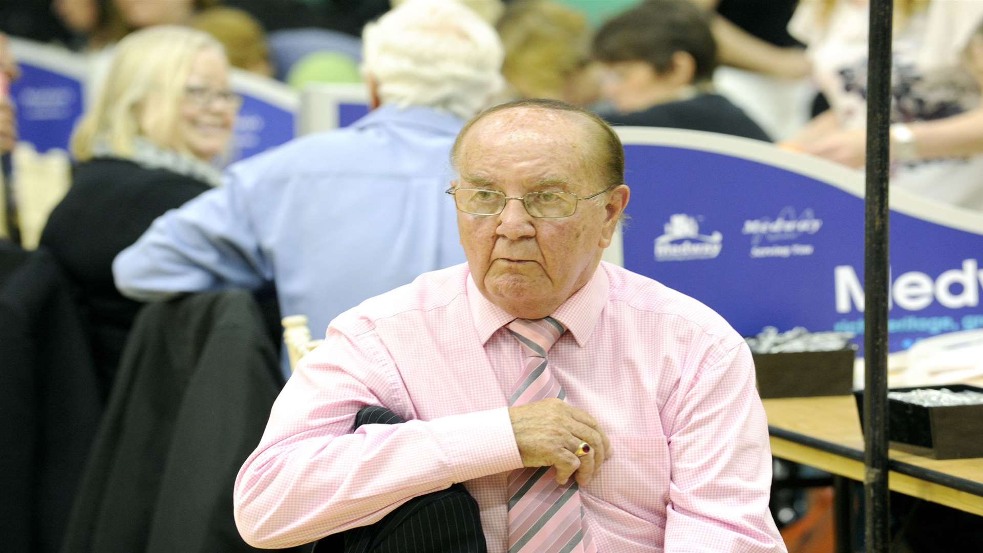 Former Tory Tom Mason, now standing for Ukip, looks thoughtful at the count
