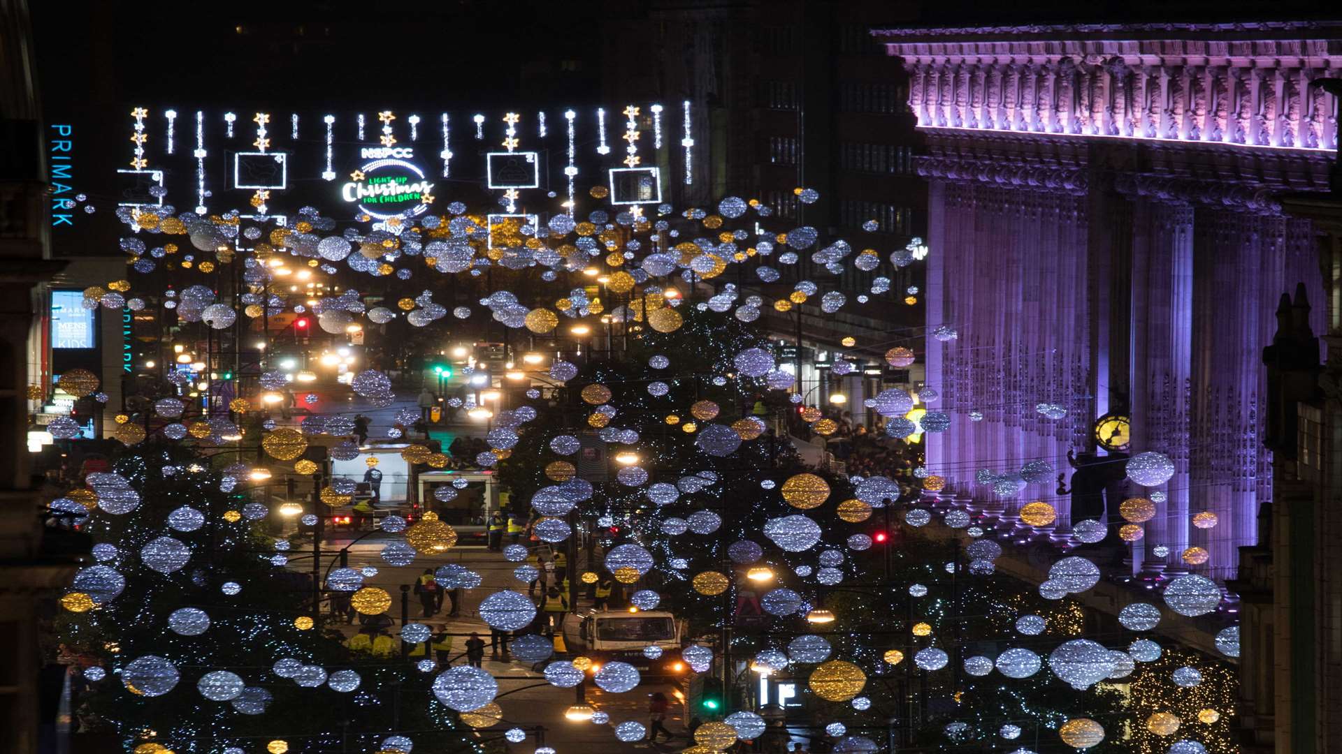 There are more than 750,000 bright white LED bulbs and 1,778 baubles in the Oxford Street Christmas lights