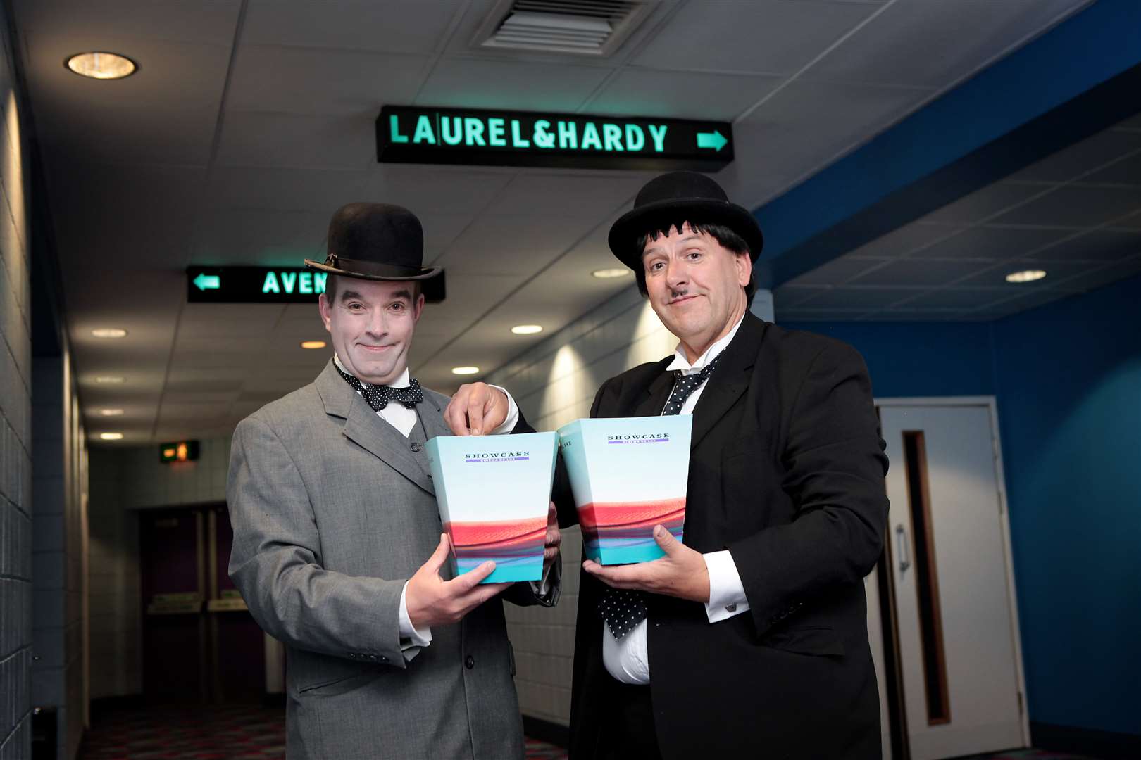 Laurel and Hardy lookalikes gathered at Showcase Cinema Liverpool to mark the launch of the screenings of a classic double bill of the comedic duo across UK cinemas.