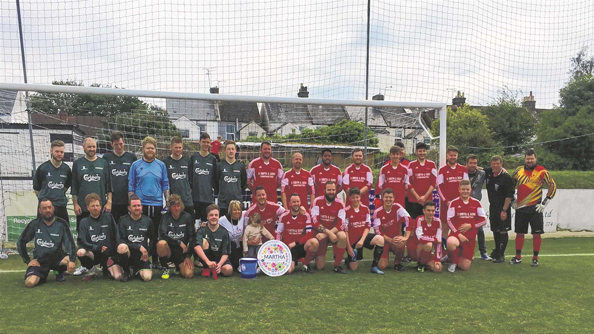 Regulars from the The Kings Head and The Walmer Castle pubs in Deal competed in a charity football match