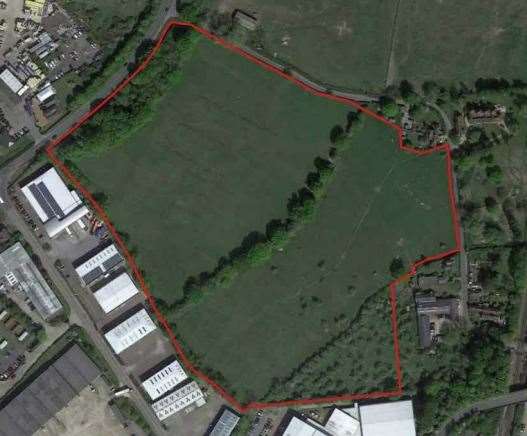 The site of the approved industrial park at Paddock Wood