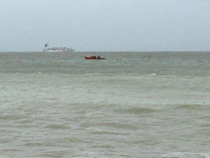 A lifeboat crew rescued the man from the sea