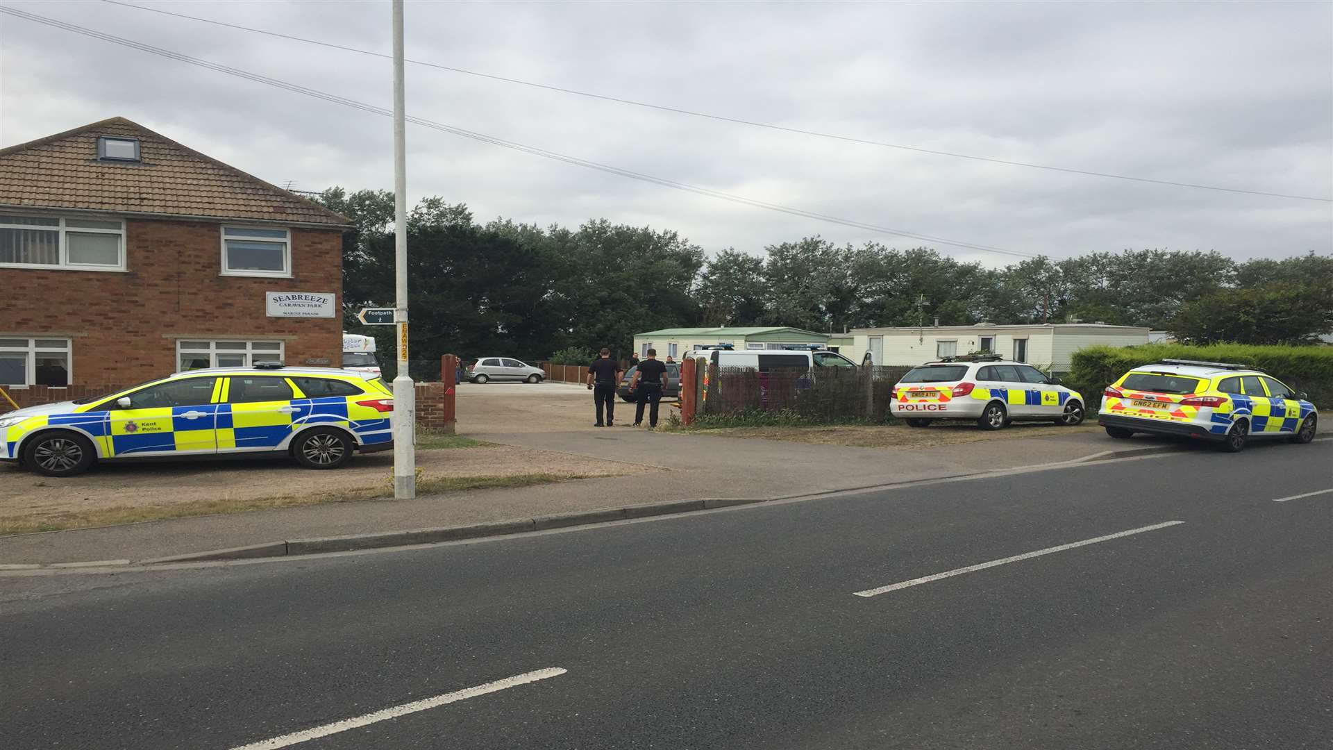 Police in Marine Parade, Sheerness