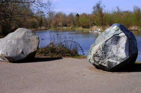 Antony Gormley's rock sculptures