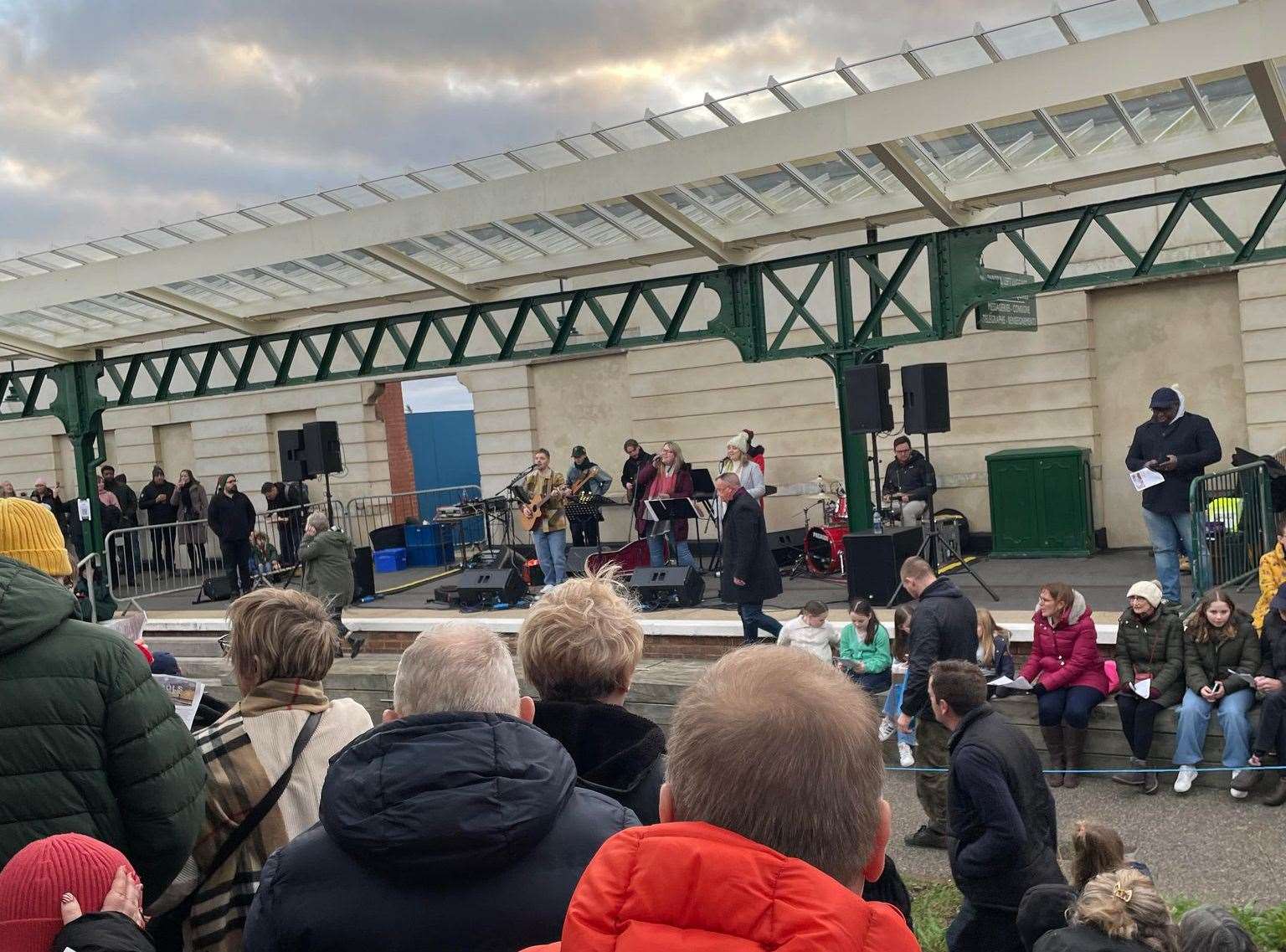 People visited the former railway station this afternoon. Picture: Steve Baughan
