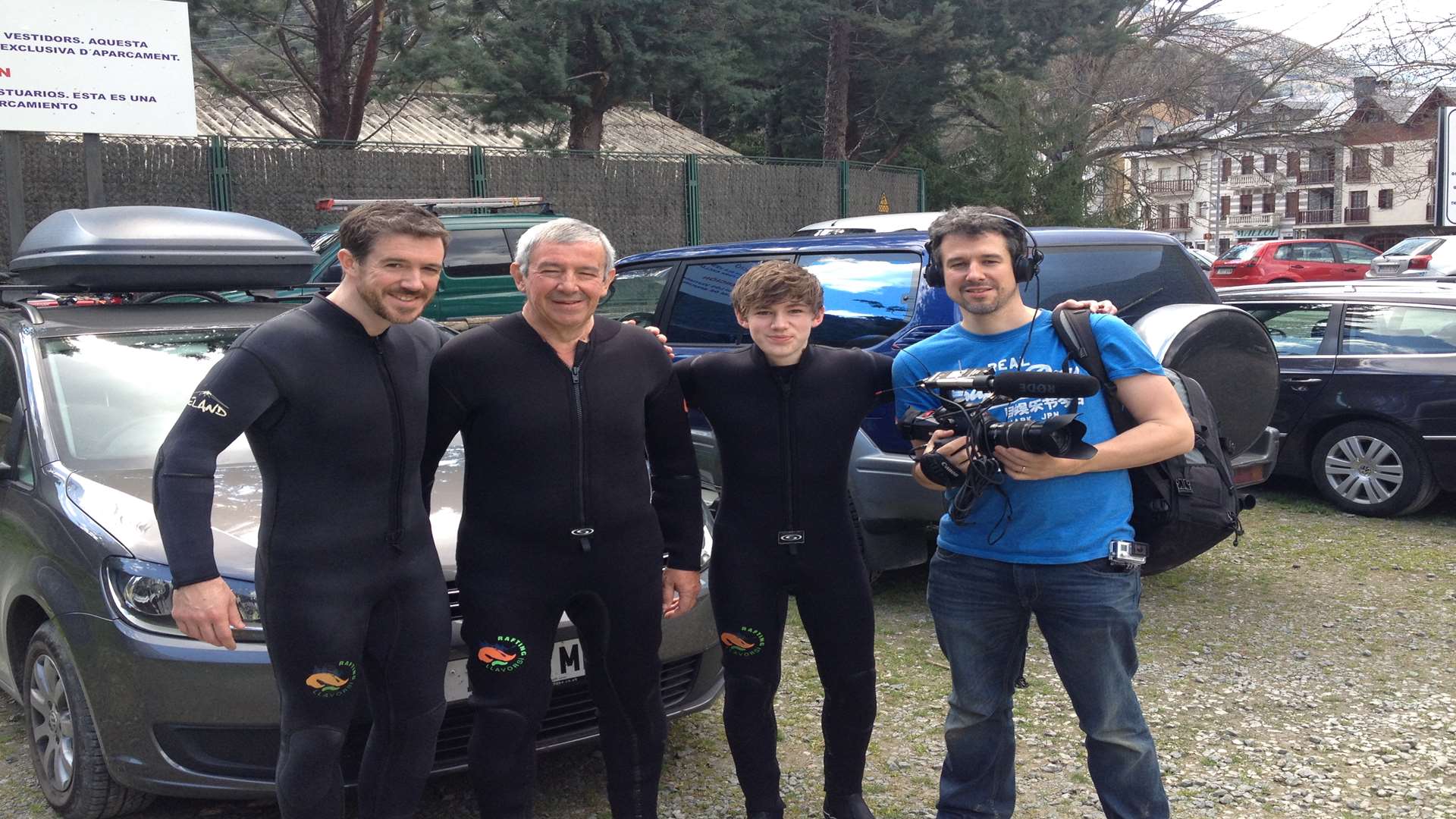 Getting fit: Geoff with son's Anthony and Ian and grandson Angus