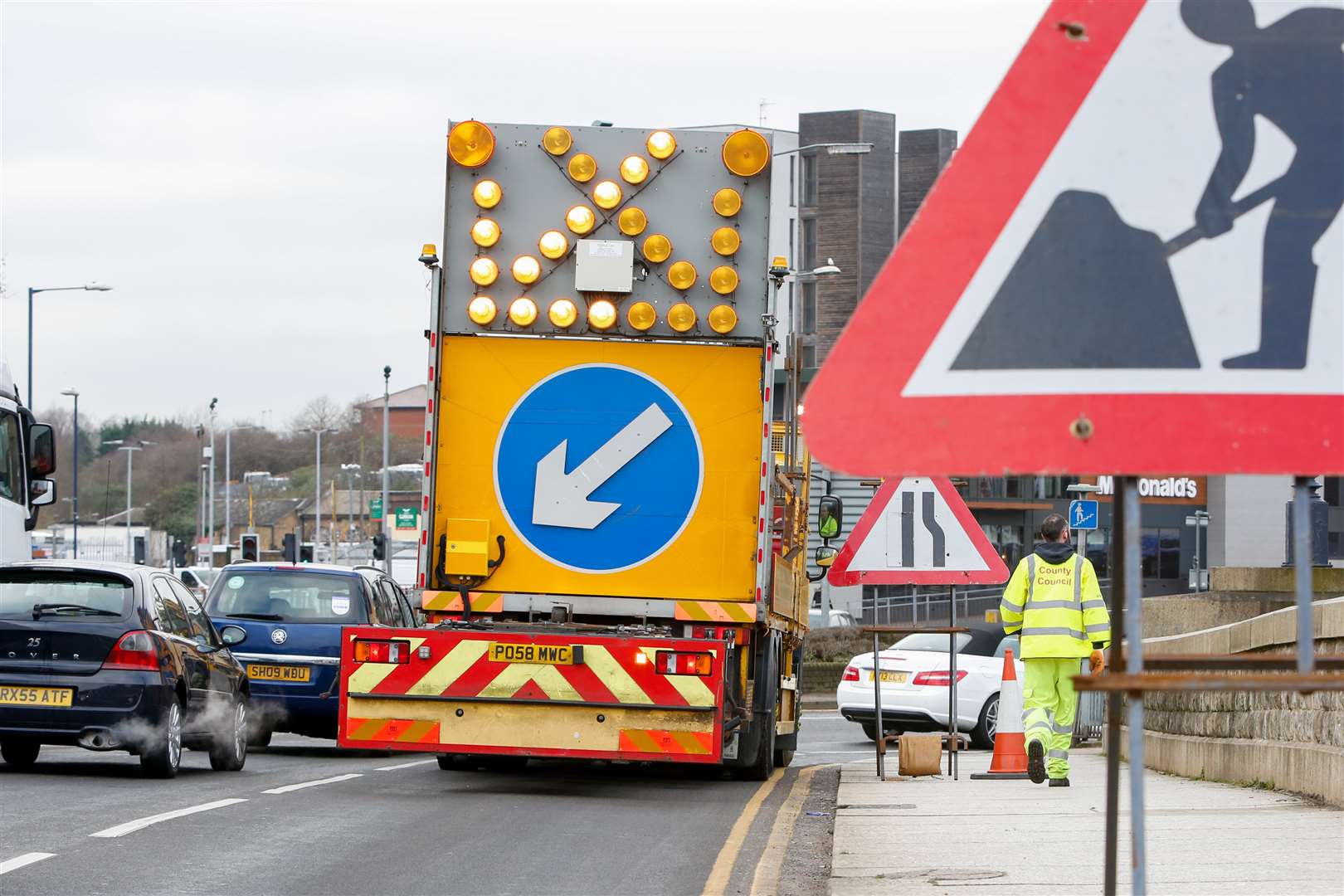 Major works are continuing on Maidstone's gyratory system