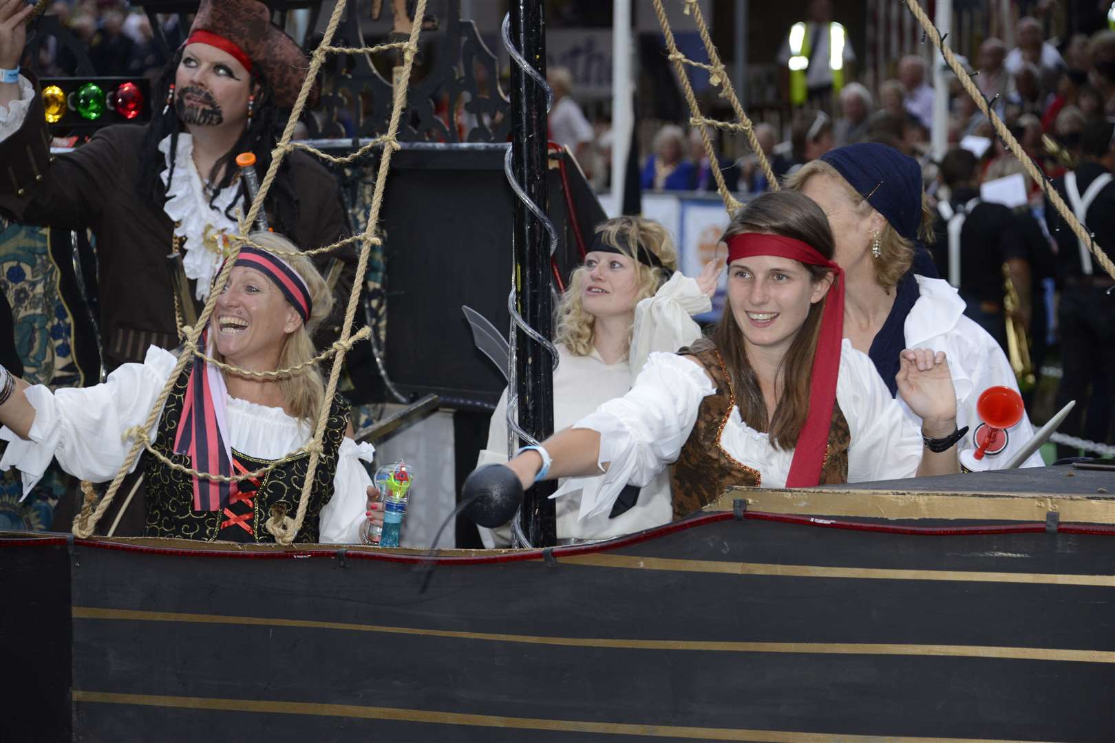 Folkestone Rowing Club created their own Black Pearl manned by Captain Jack Sparrow from Pirates of the Caribbean