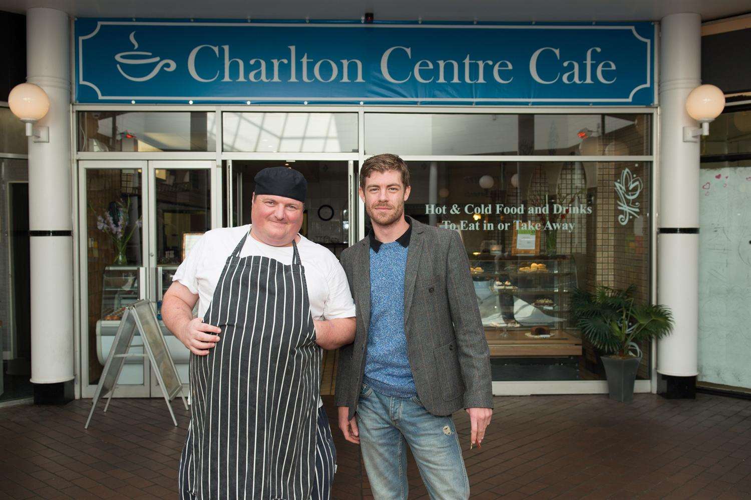 Charlton Centre manager Peter Nix, right, with cafe team leader Christopher Strudwick
