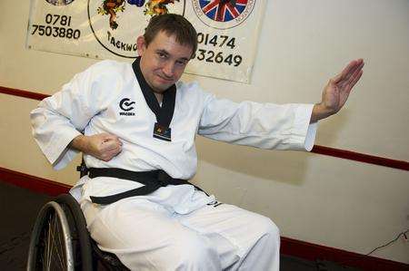 Wheelchair user Paul Irons has a martial arts black belt