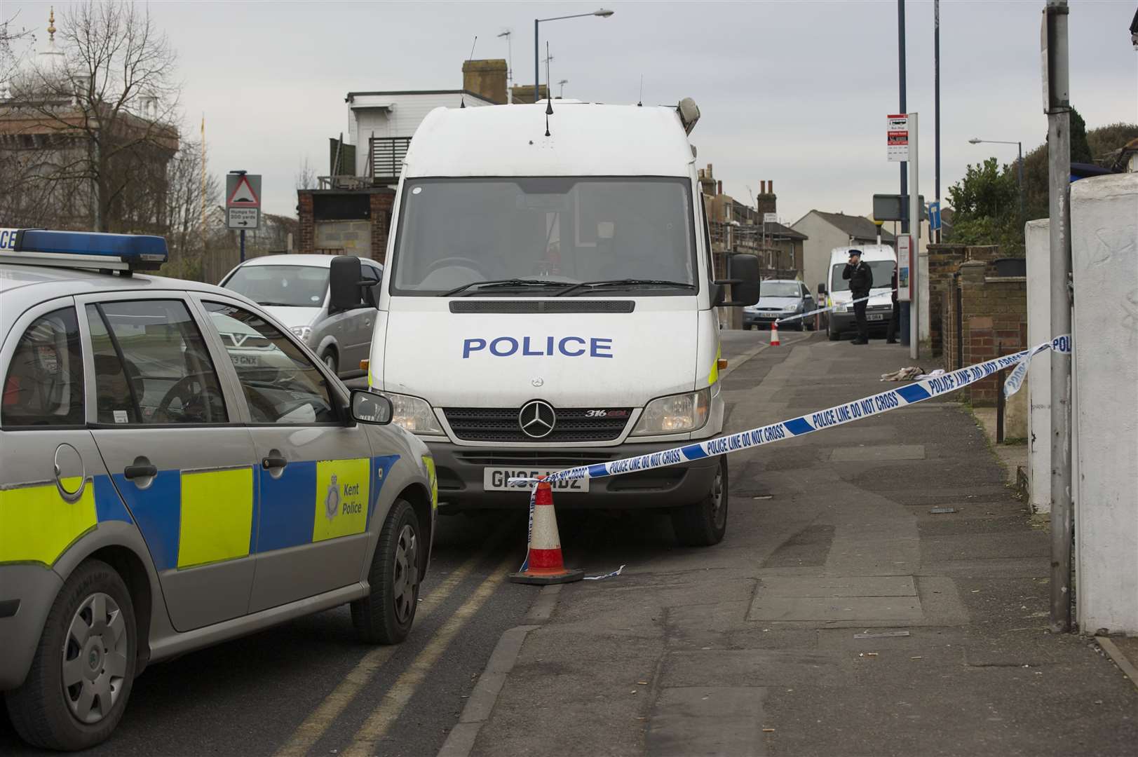 The stabbing unfolded near a bus stop