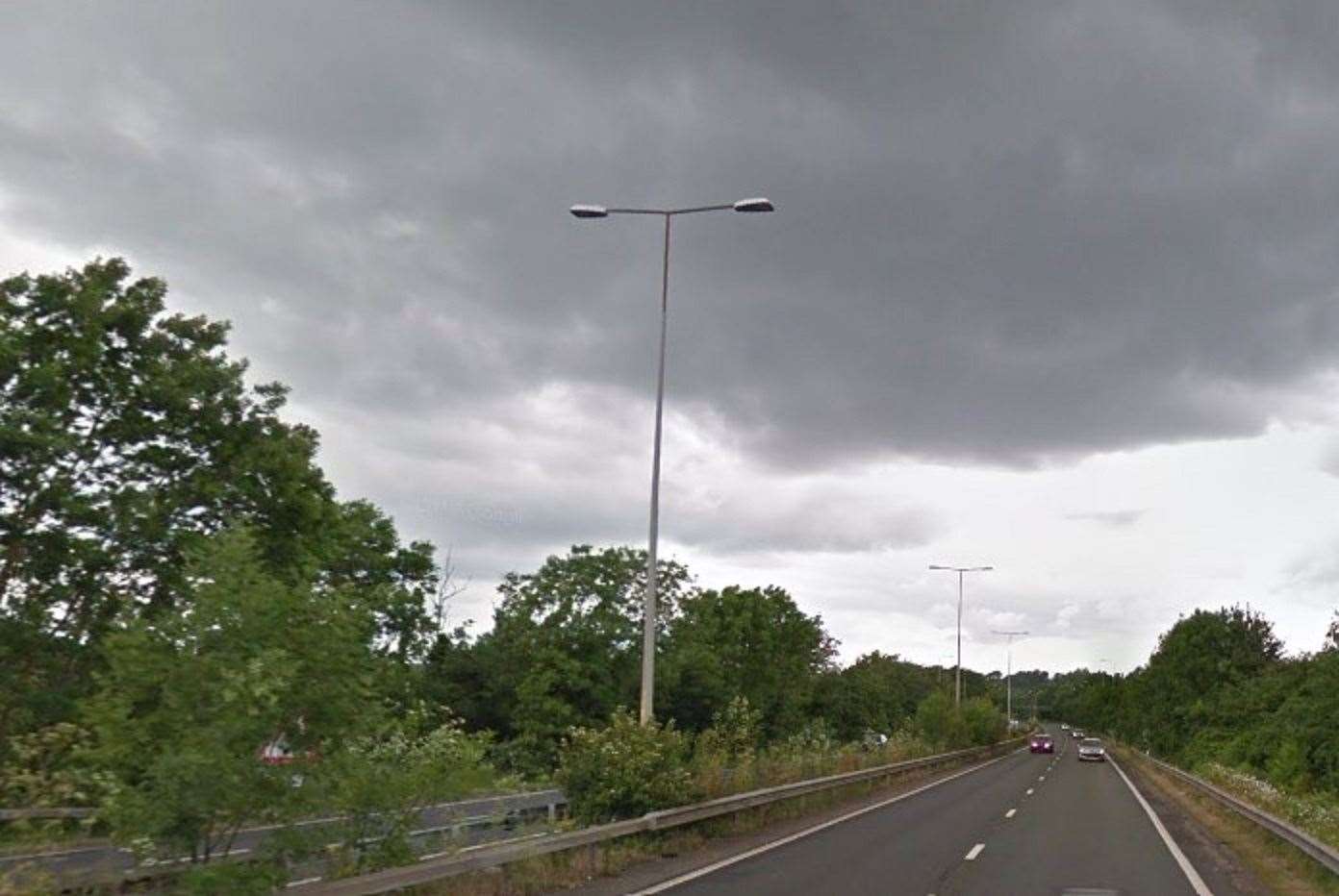 The lorry was in a layby on the A2 near Boughton-under-Blean, near Faversham. Picture: Google Street View