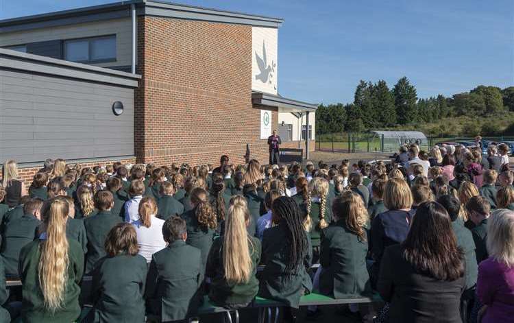 The opening ceremony for the new Platt school in 2021