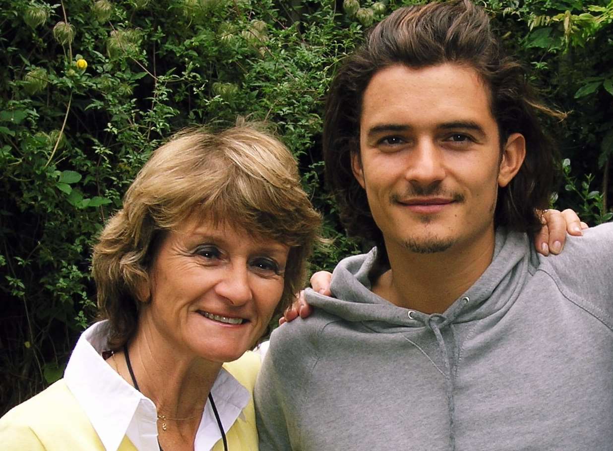 Hollywood star Orlando Bloom at home in Canterbury with his mum, Sonia Copeland