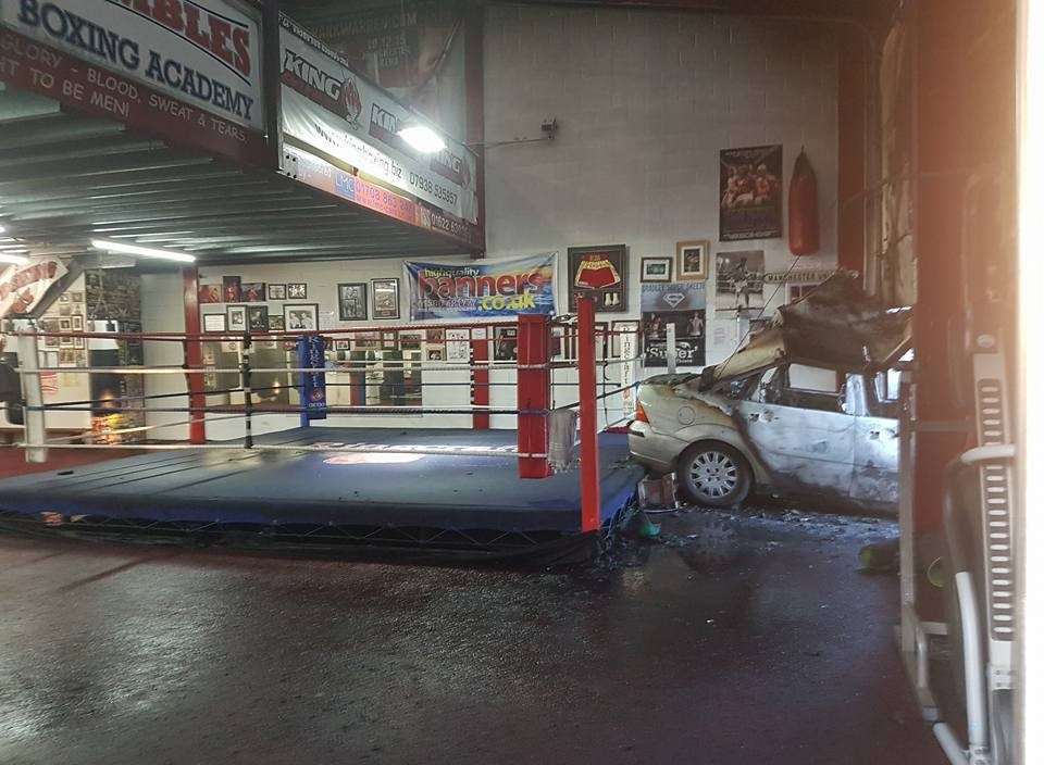 The fire damage at Rumbles Boxing Academy