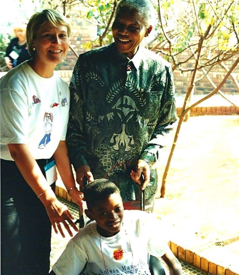 Sharon Doughty, Nelson Mandela and Charl Du Plessis