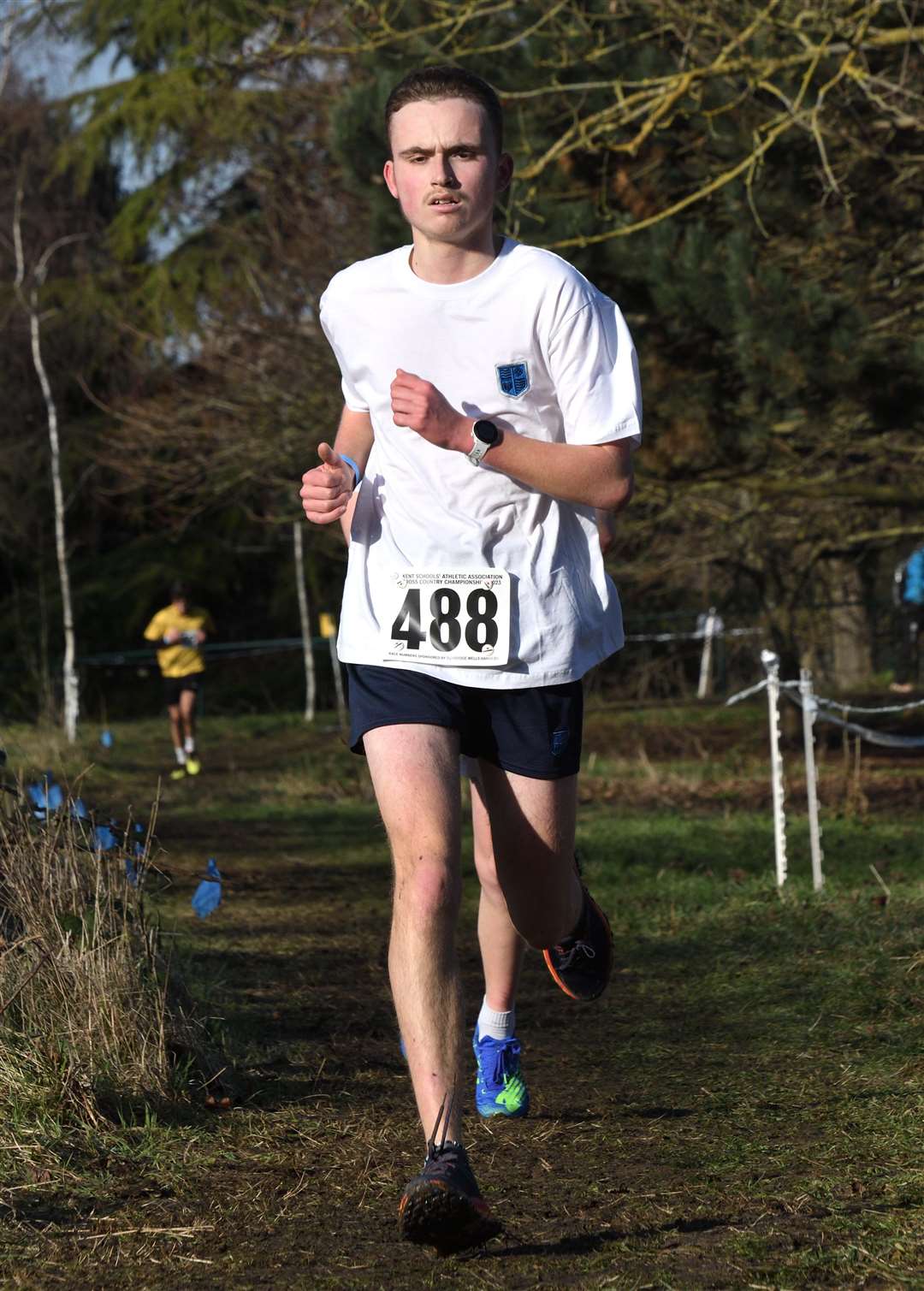 Timothy Link competing in the intermediate boys' race for Medway. Picture: Simon Hildrew (62006252)