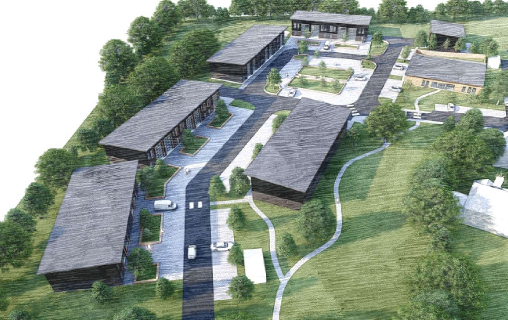 There are hopes of building another 25 commercial units on disused land at Brogdale Farm. Picture: Lee Evans Partnership