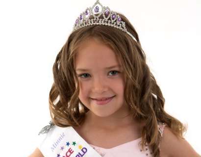 Mylie Wood, six, from Lyminge, was crowned Minnie Princess of Europe.