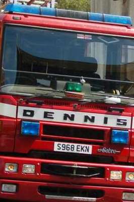 Kent Fire and Rescue Services attended. Stock image