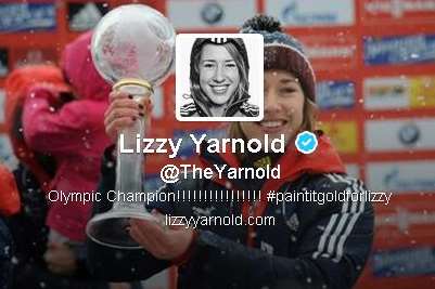 Athlete Lizzy Yarnold is backing the Twitter campaign #paintitgoldforlizzy