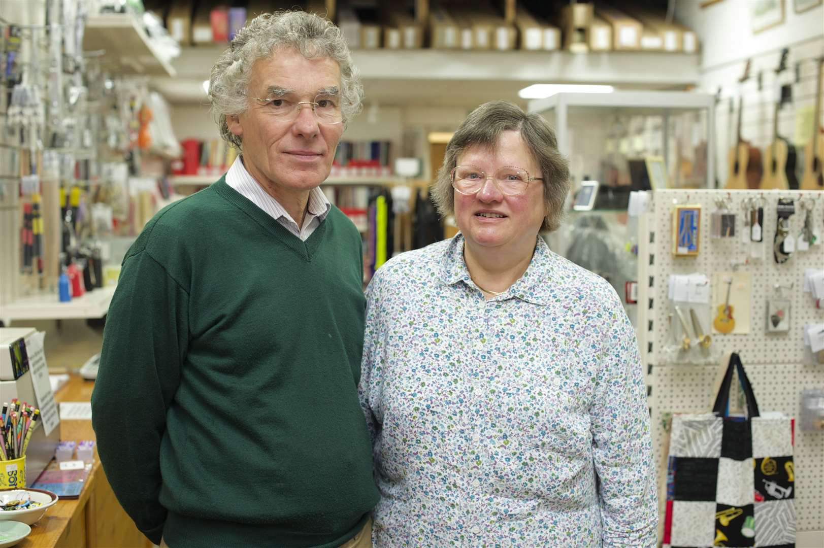 Robert and Cynthia Swade, of Swade Music, Roman Square, Sittingbourne. Picture: Andy Payton