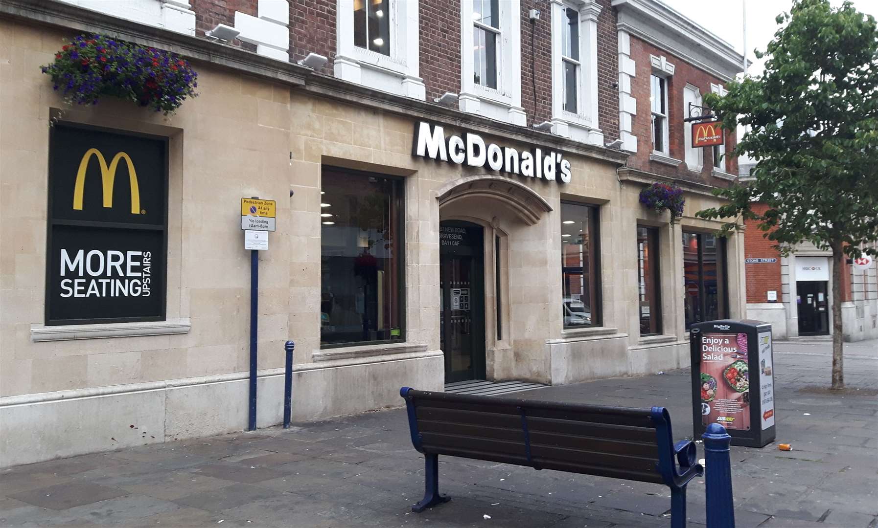 The McDonalds restaurant in New Road in Gravesend where the attack took place