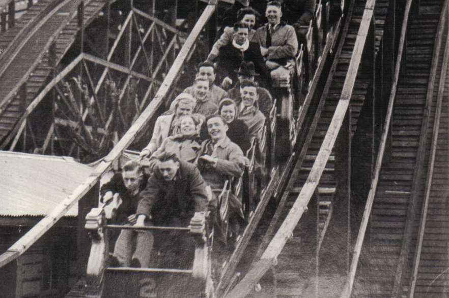 Dreamland's scenic railway in the 1950s