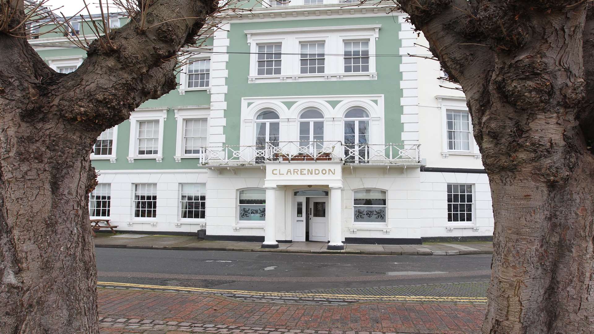 The Royal Clarendon Hotel overlooks the River Thames at Gravesend