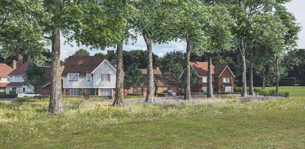 An idea of how the new homes next to Ulcombe recreation ground could look. Picture: Clague Architects and Esquire Developments
