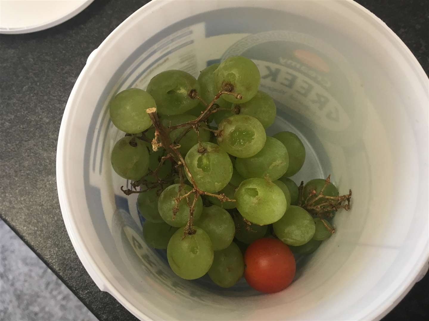 Grapes were found to have been gnawed at in one of the flats (2631920)