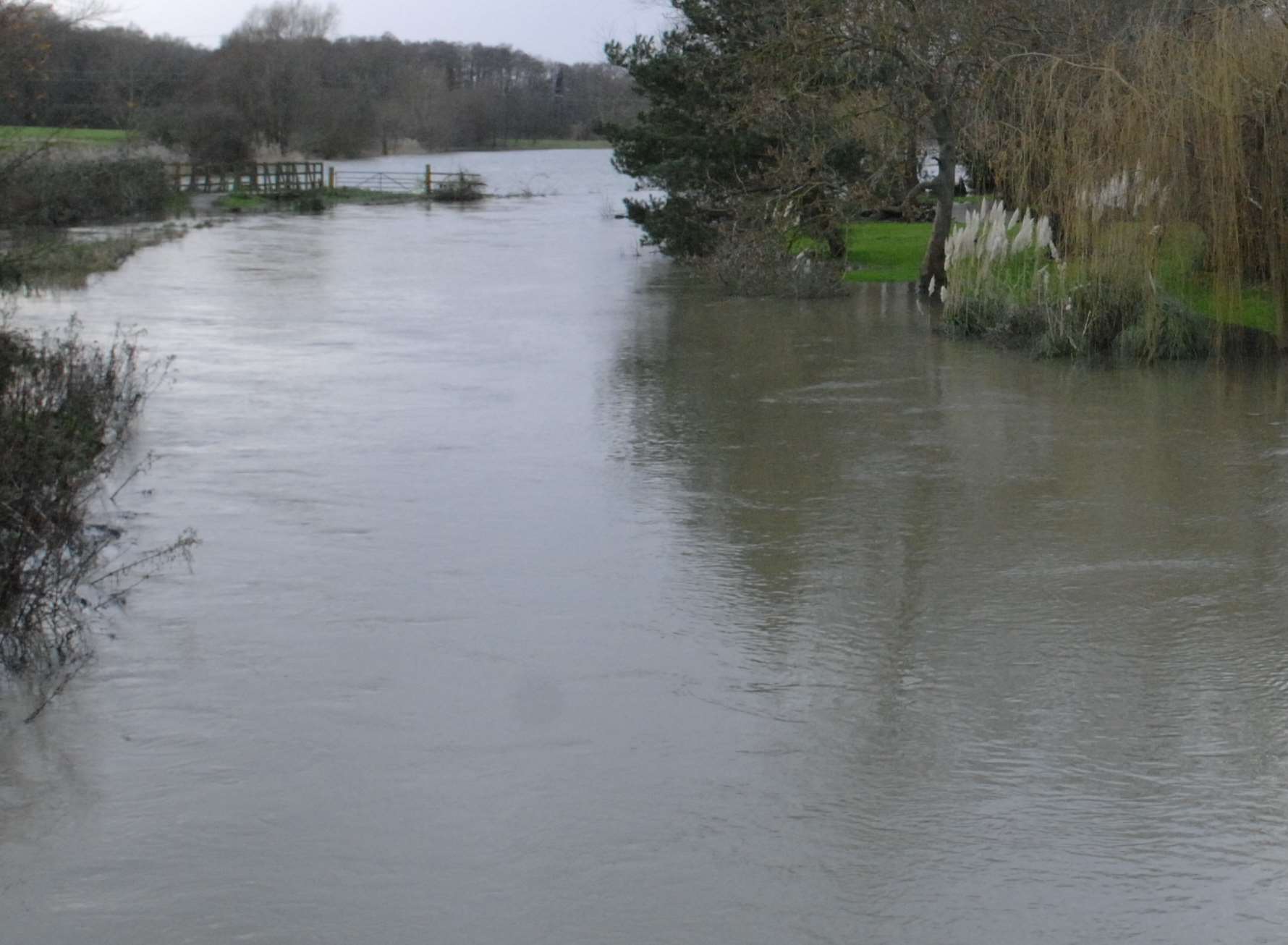 The boat was marooned in the Great Stour in Hersden. Stock image.
