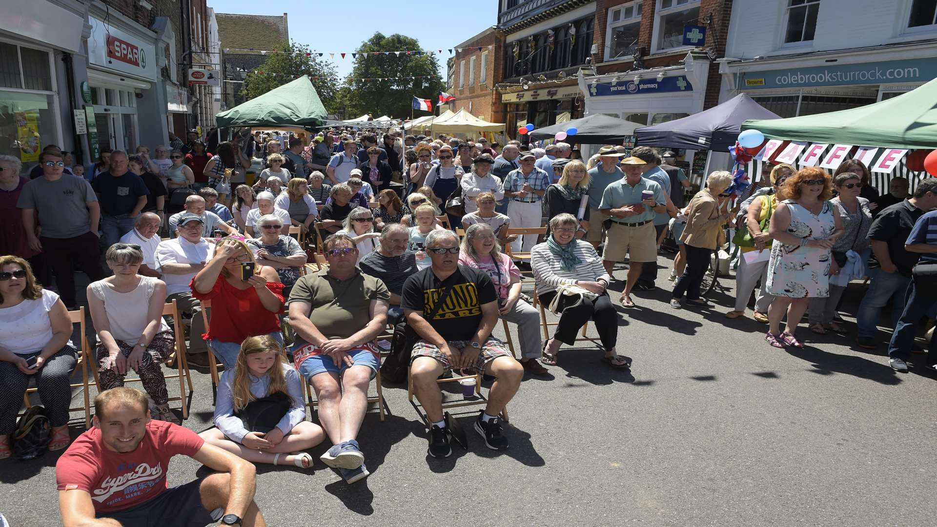 Crowds enjoy the music at Le Weekend in Sandwich
