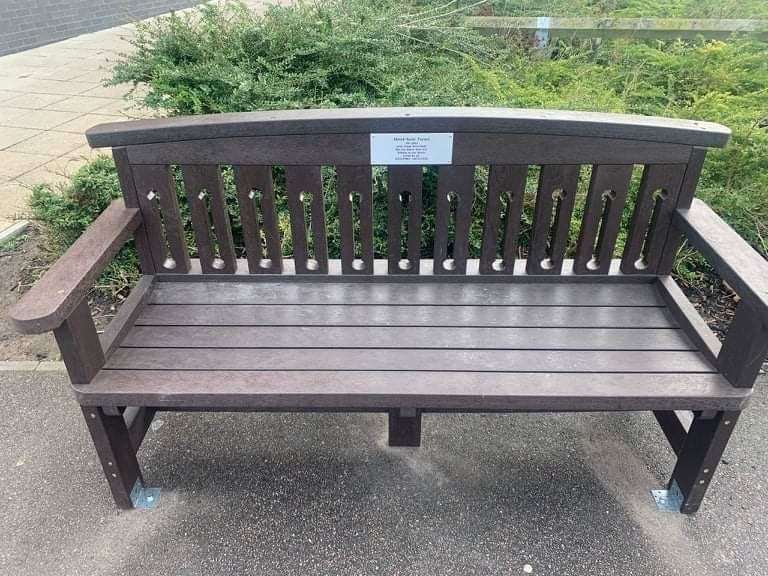 The new bench outside Sainsbury's. Picture: Caroline Turner