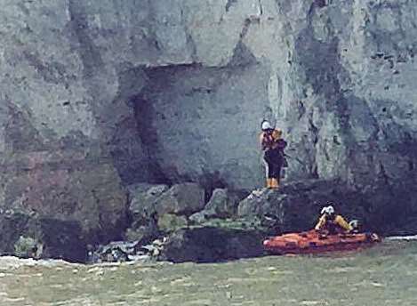Lifeboat crews rescued the two at Dover. Picture: Dover RNLI