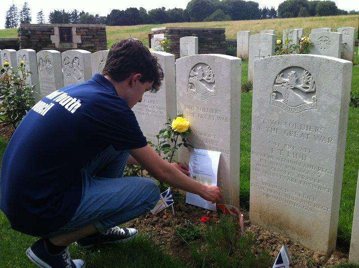 Members of the Dartford Youth Council visited war graves in France. Picture: Jason Taing
