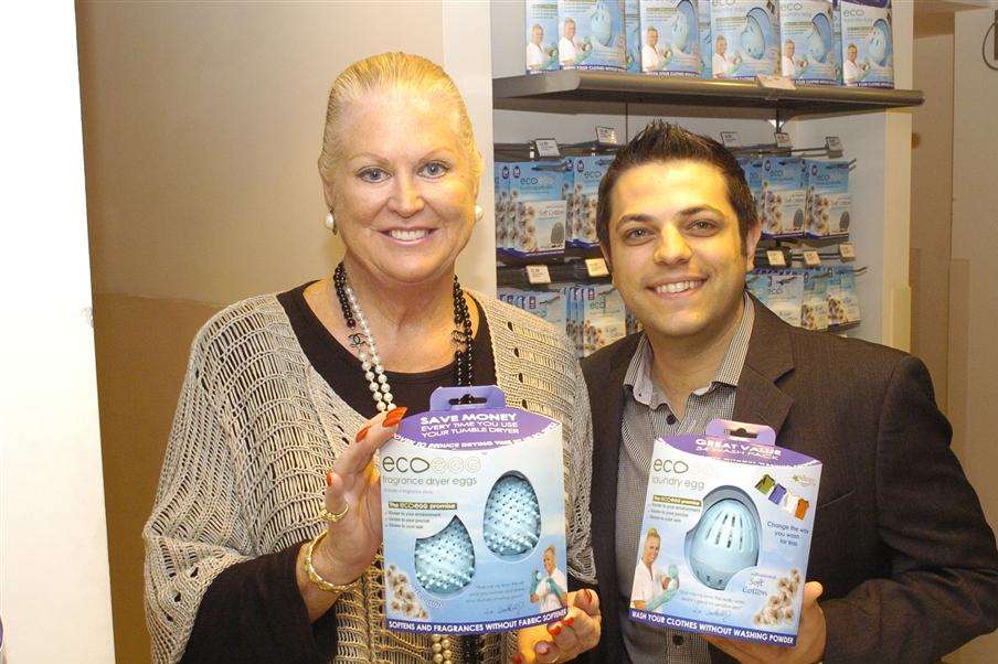 Queen of Clean Kim Woodburn with inventor, Rob Knight