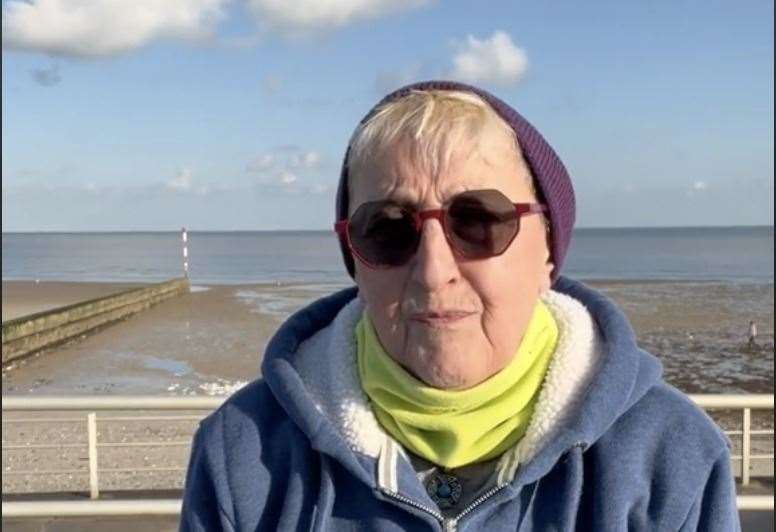 Lyn Pearman says she enjoys waking up and eating breakfast by the sea