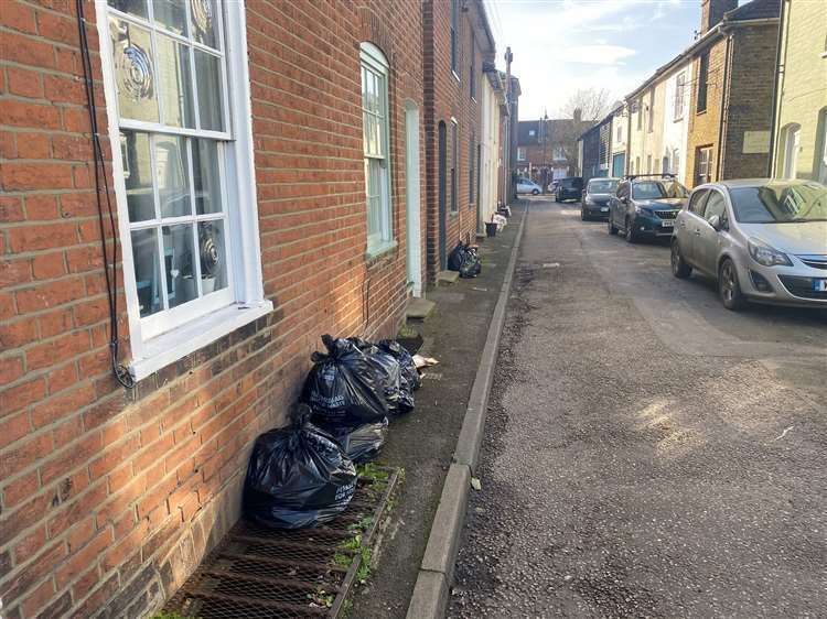 Residents have reported multiple items waiting for collection lying in the road with nowhere else to go