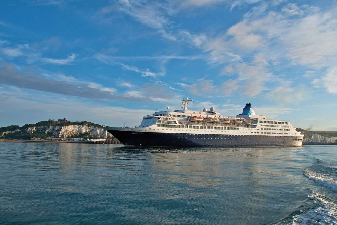 Saga Sapphire at Dover. Picture courtesy of Saga Cruises