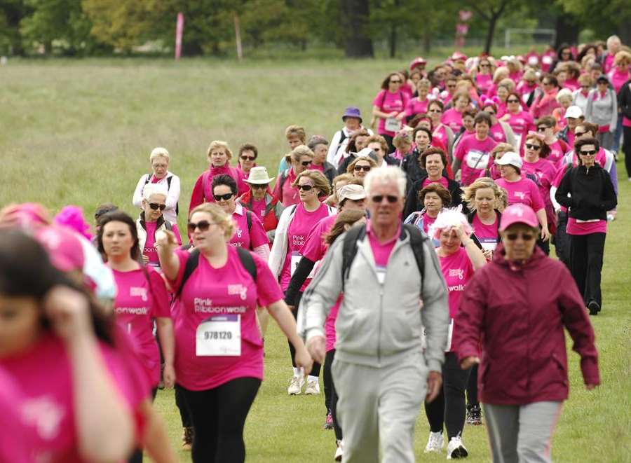 The first Pink Ribbonwalk held in Kent, at Leeds Castle
