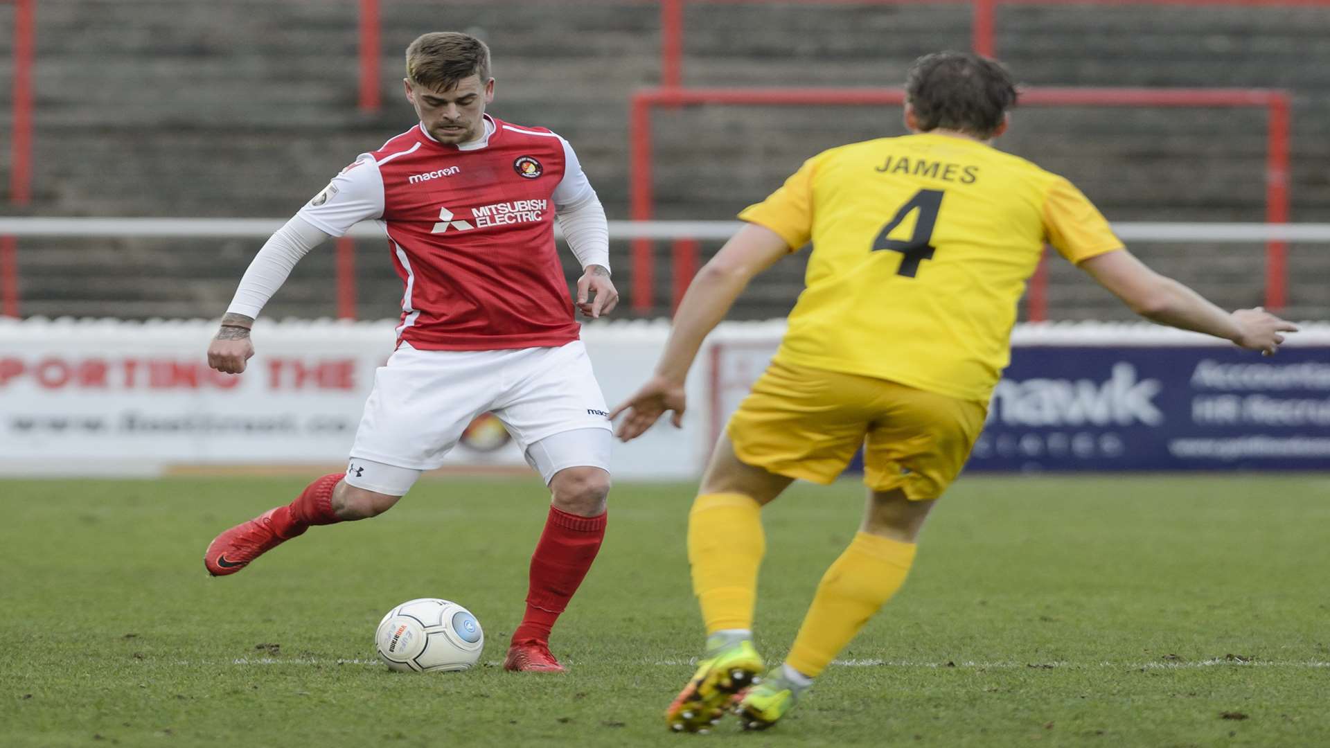Sam Magri on the ball against Chester Picture: Andy Payton