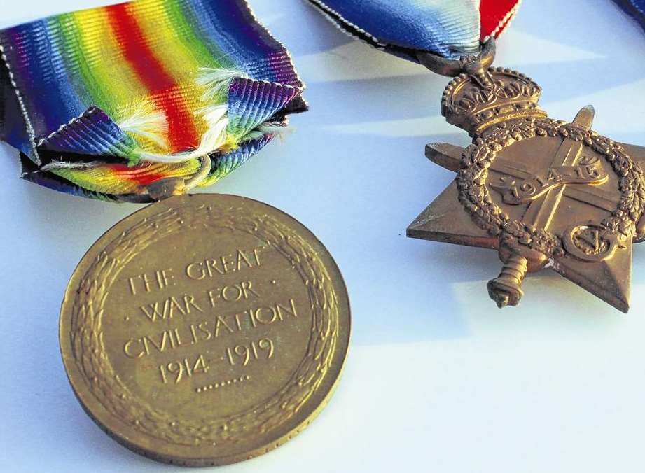 First World War medals have been found in Ashford. Library image