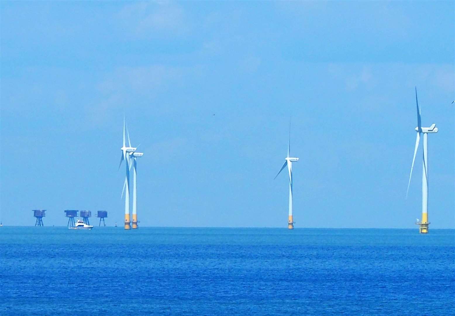 The Kentish Flats offshore wind farm, located off the coast of Herne Bay and Whitstable. Picture: Peter Gainey