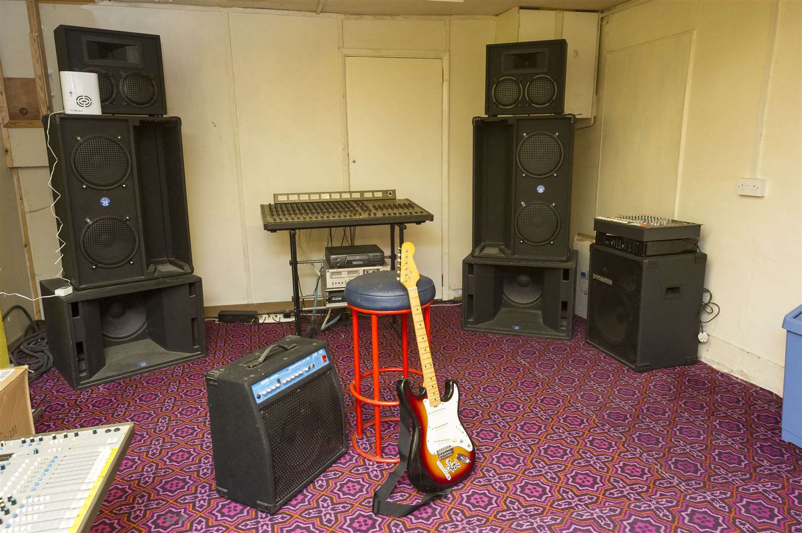 The rehearsal room at Gravesend's only music store, Elephant Music
