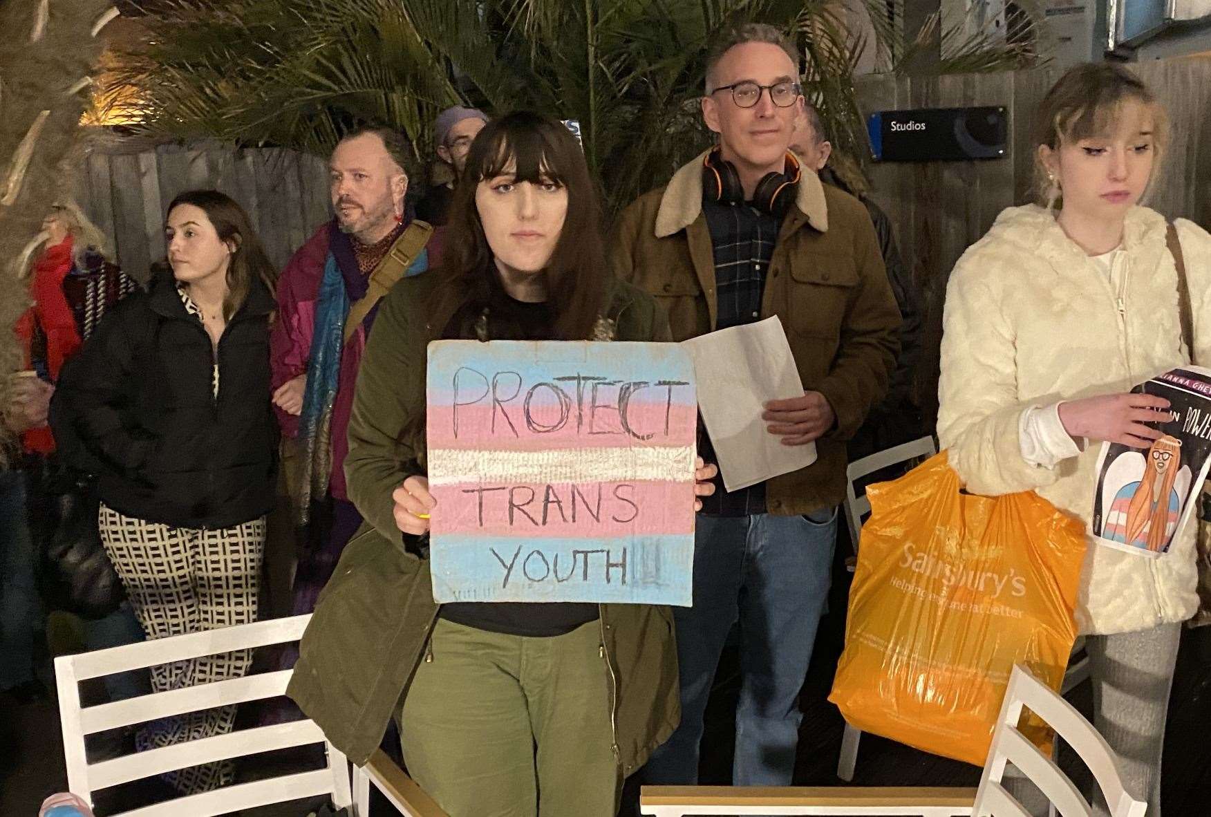 A vigil was held in Chatham to mourn 16-year-old Brianna Ghey, a transgender girl who was stabbed to death in Cheshire. Picture: Shea Coffey (62506461)