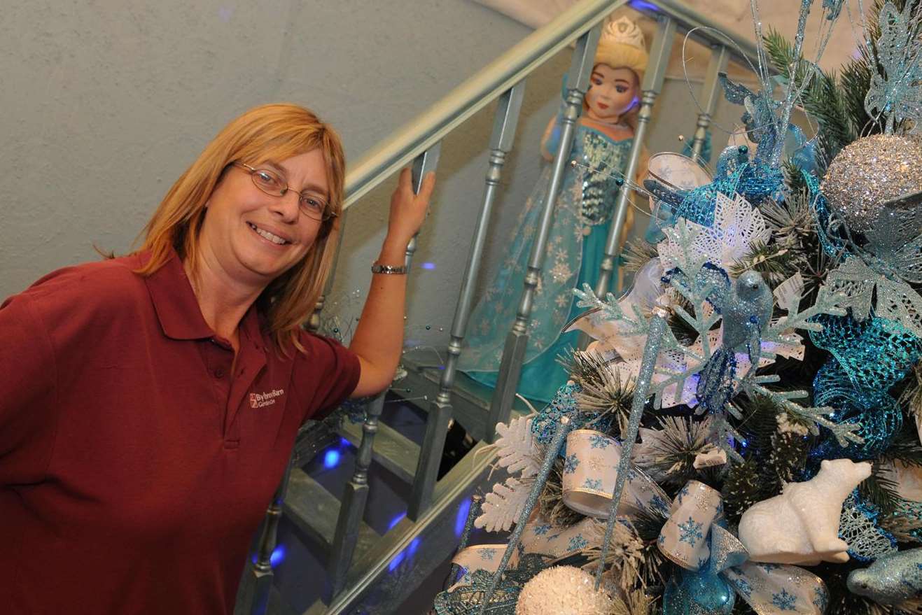 Rachael Thompson with another part of Bybrook Barn's Christmas display. Picture: Wayne McCabe